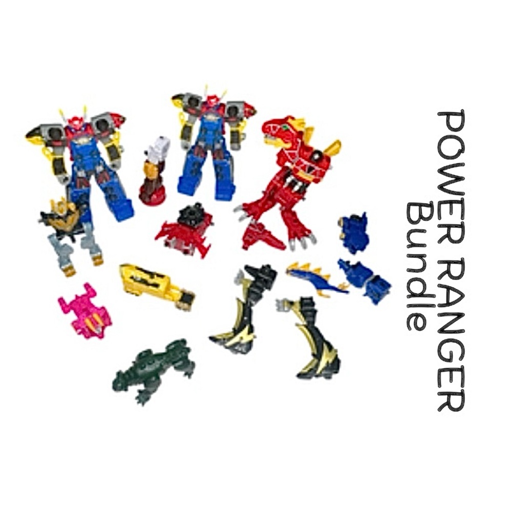 Power Rangers 16pc Bundle Toy Lot Beast Morphers Beast-X Dino Charge Pink Ptera